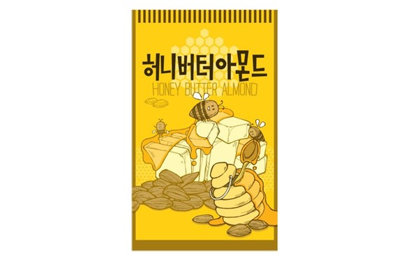 허니버터아몬드-과자-포장지-등록상표