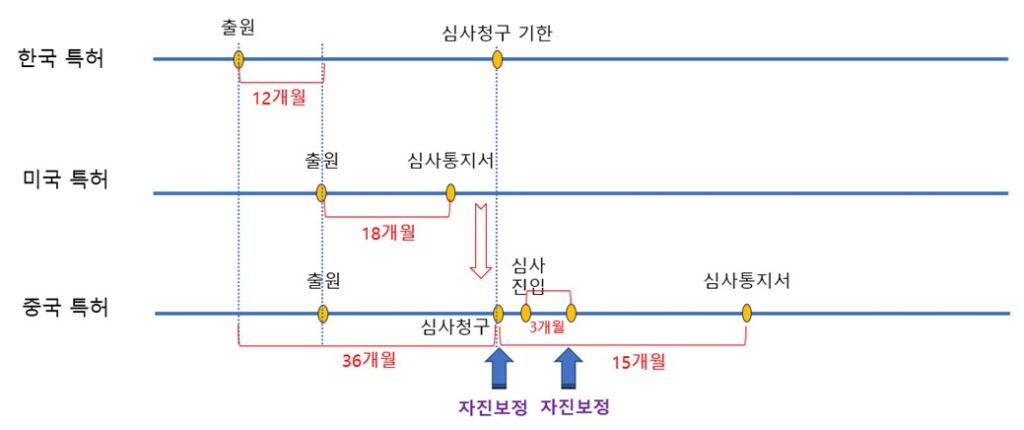 중국특허-자진보정-기간